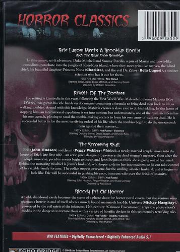 Bela Lugosi Horror Classics 4 Movies DVD
