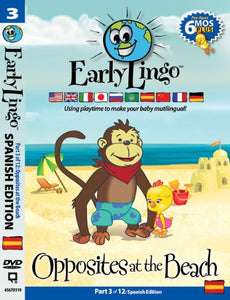 Early Lingo Opposites at The Beach (Part 3 Spanish) DVD