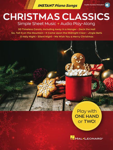 Christmas Classics - Instant Piano Songs Simple Sheet Music + Audio Play-Along